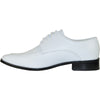 VANGELO Men Dress Shoe TUX-3 Oxford Formal Tuxedo for Prom & Wedding White Matte - Wide Width Available