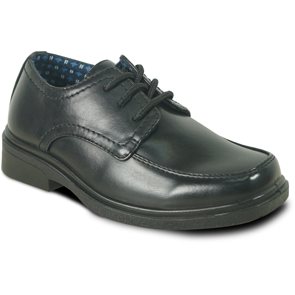BRAVO Boy Dress Shoe WILLIAM-4KID Loafer Shoe School Uniform Black